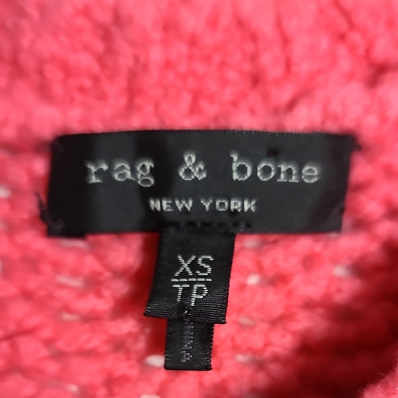 RAG & BONE Arizona Merino Wool Open Knit Sweater in Pink Size XS - Picture 2 of 16